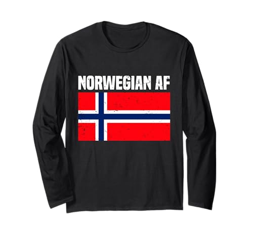 Norwegische Flagge Norwegen Pride Herren Damen Langarmshirt Norwegische Flagge Norwegen Pride Herren Damen Langarmshirt von Norway Designs for Scandinavian Pride