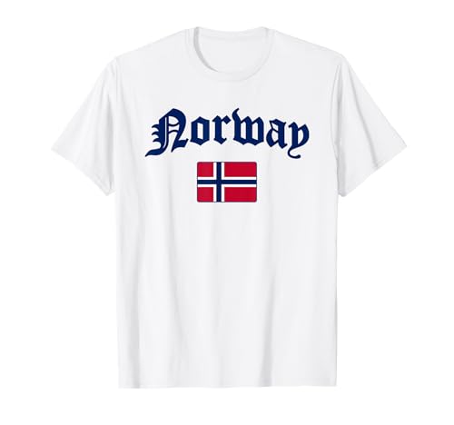 Norwegische Flagge von Norwegen, Souvenir, Damen, Herren, Kinder T-Shirt von Norway Flag Apparel by Evuron