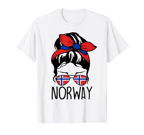 Patriotischer norwegischer Stolz süßes Herz Norwegen Flagge Mama Mädchen T-Shirt von Norway Norwegian Pride Flag Designs
