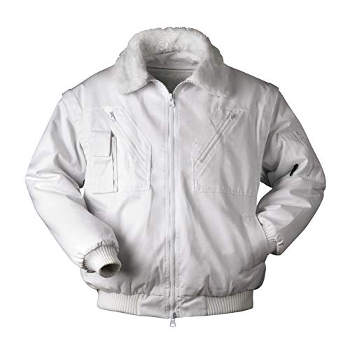 NORWAY Pilotjacke weiß Bergen Malerwinterbaujacke Malerjacke Winterjacke (2XL) von NORWAY