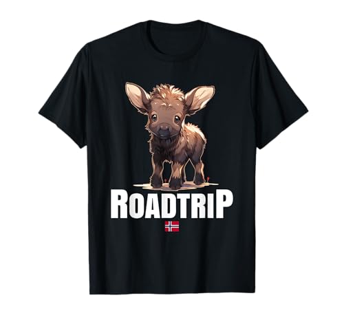 Roadtrip Norwegen Campervan Wohnmobil Elch Baby Camping T-Shirt Roadtrip Norwegen Campervan Wohnmobil Elch Baby Camping T-Shirt von Norwegen Campervan & Wohnmobil Camping