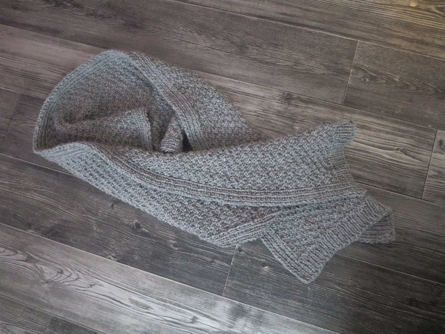 Handgestrickte Schafswolle Schal von NorwegianKnitByAukan