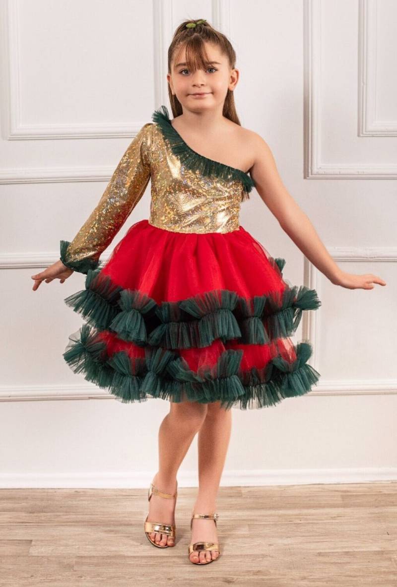 Glitzerndes Kleid, Partykleid, Einärmeliges Kleid Für Besondere Anlässe Glitzerndes Kleid, Partykleid, Einärmeliges Kleid Für Besondere Anlässe von NossiByCostume