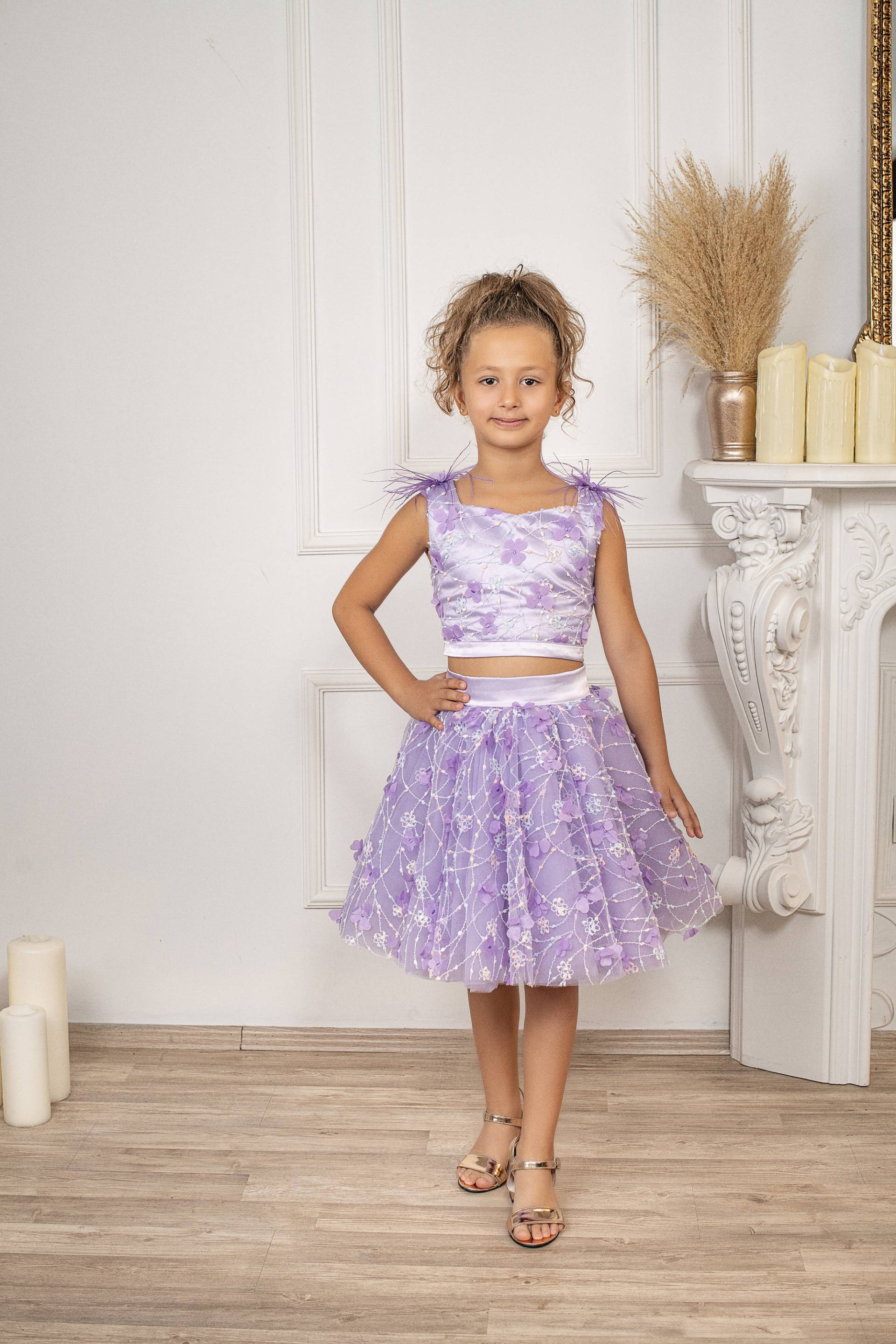 İki Parçalı Lila Çocuk Abiye von NossiByCostume