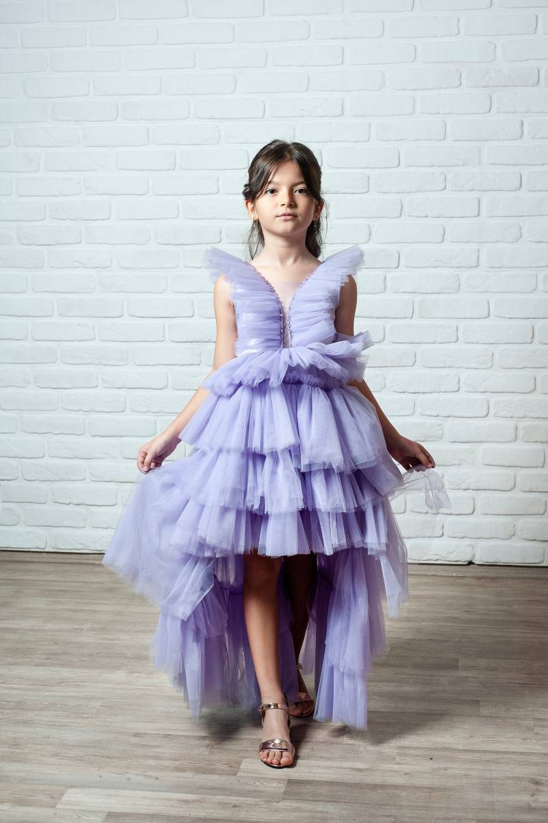 Mädchen Flieder Party Kleid, Kinder Geburtstag Ball Kostüm, Fancy Dress Up von NossiByCostume