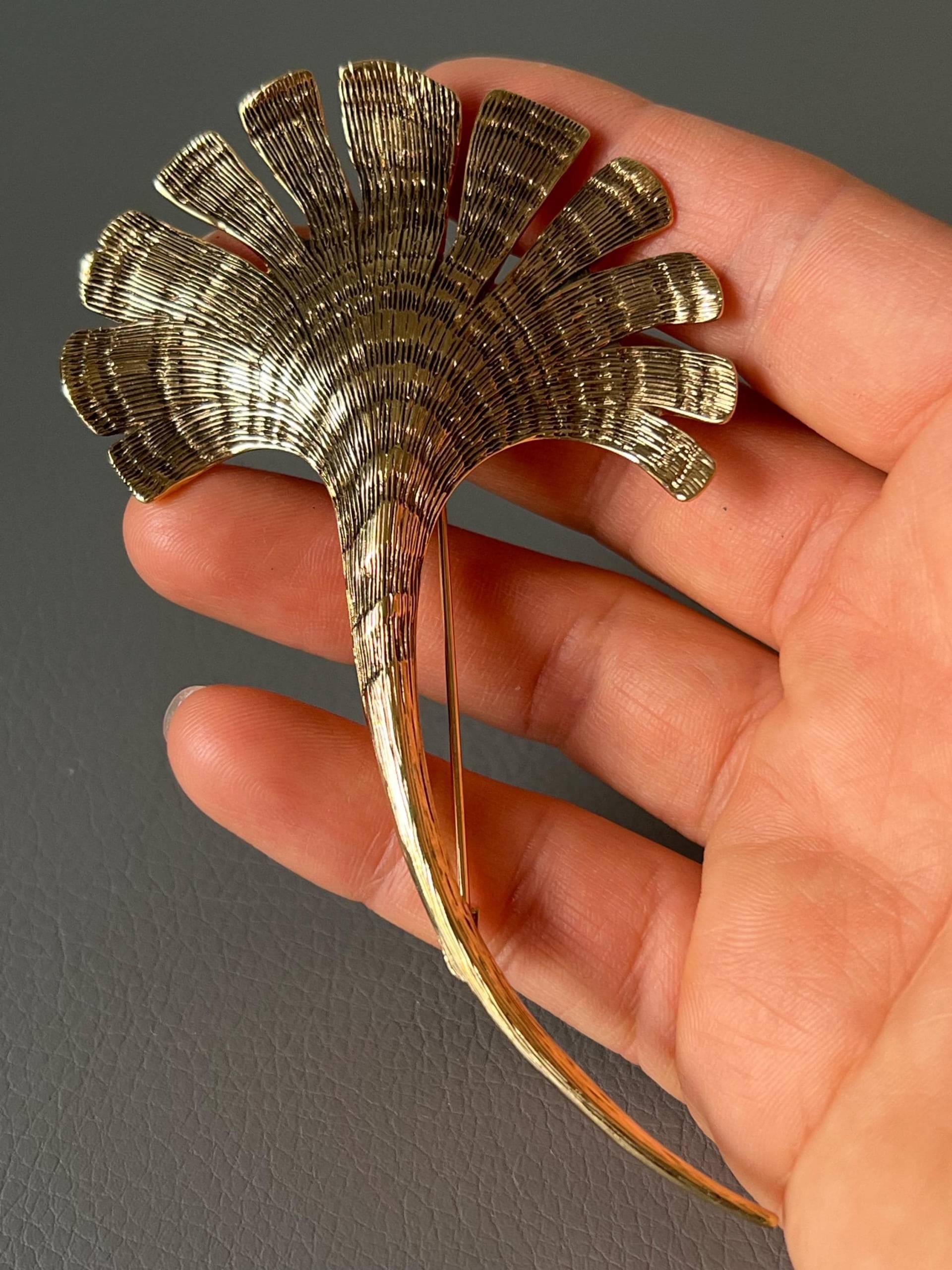 Große Anstecknadel Brosche Pl, Blume, 11 cm, Pierre Lang von NostalgiaBoutiqueR