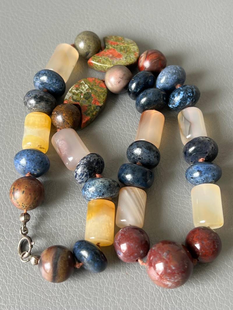 Multi-Stone Perlenkette Verschluss Aus 925 Sterlingsilber von NostalgiaBoutiqueR