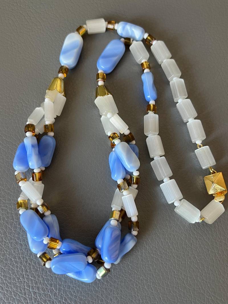 Vintage Halskette Glasperlen Schmuck von NostalgiaBoutiqueR