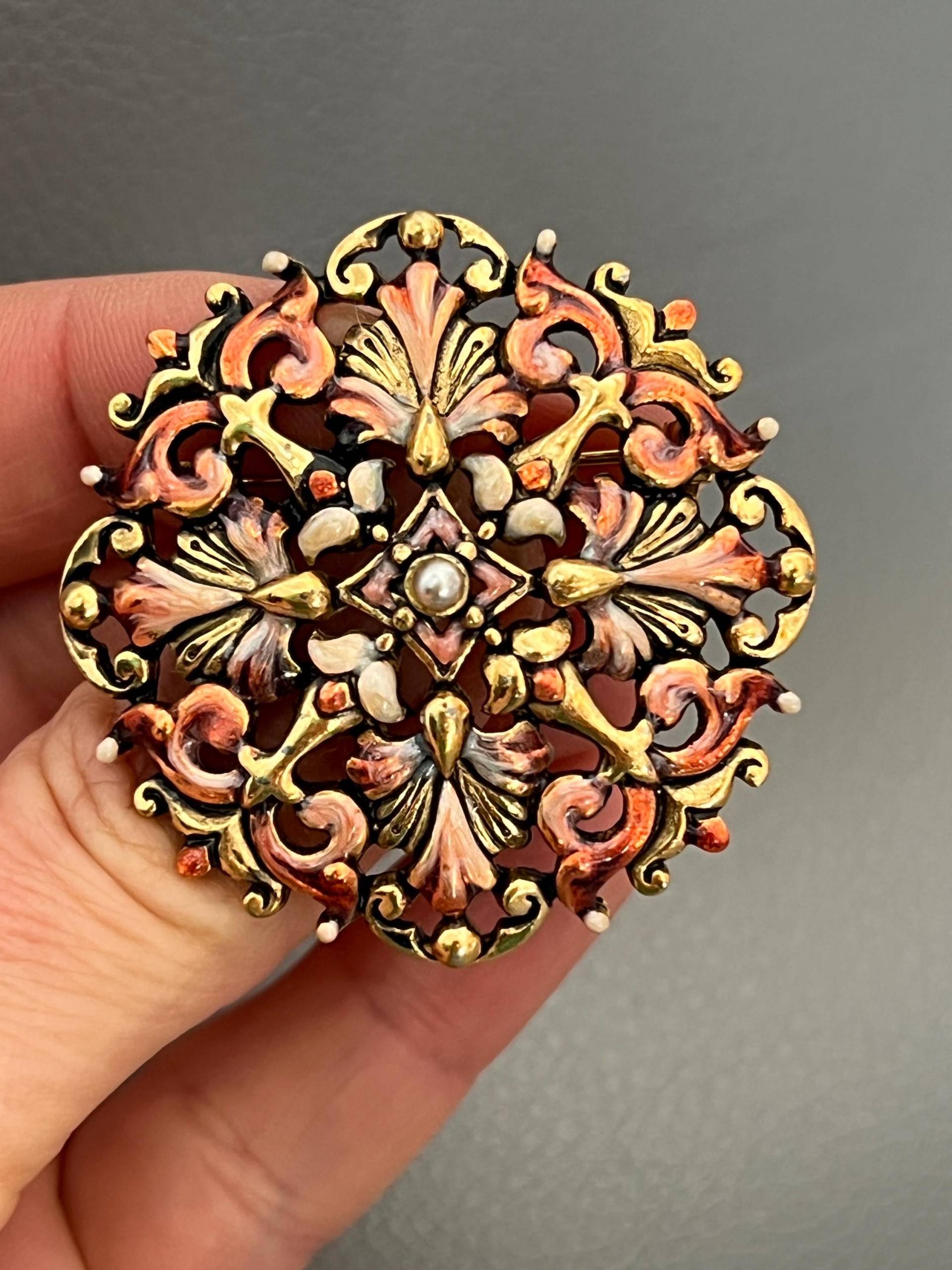 Vintage Metall Brosche Schmuck Neu von NostalgiaBoutiqueR