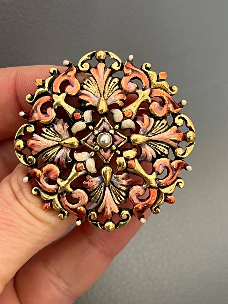 Vintage Metall Brosche Schmuck Neu von NostalgiaBoutiqueR