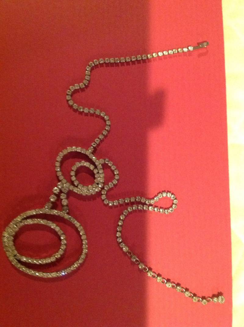 Vintage Strass Klar Halsband Halskette von NostalgiaRuth