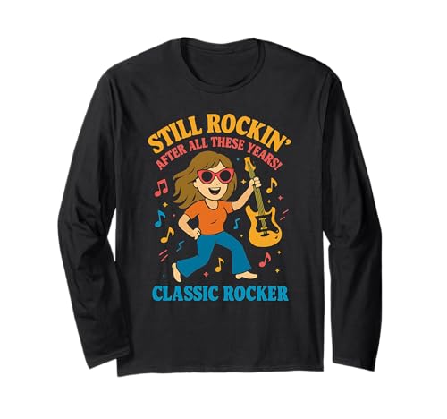 Classic Rock Music Lover Musiker 1970er 1980er 1990er Frauen Langarmshirt Classic Rock Music Lover Musiker 1970er 1980er 1990er Frauen Langarmshirt von Nostalgic Music Radio Nostalgia Reunion Party