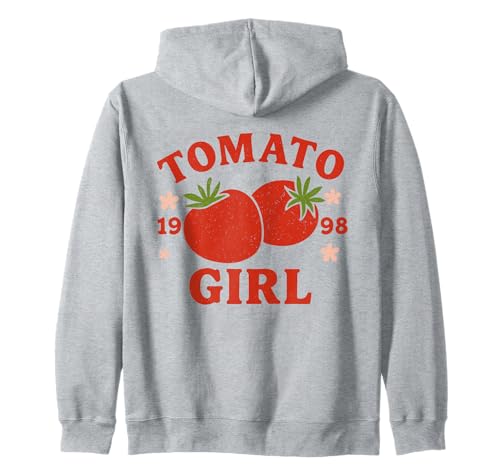 1998 Tomato Girl Retro Kapuzenjacke von Nostalgic Tomato Girl Vintage Artwork