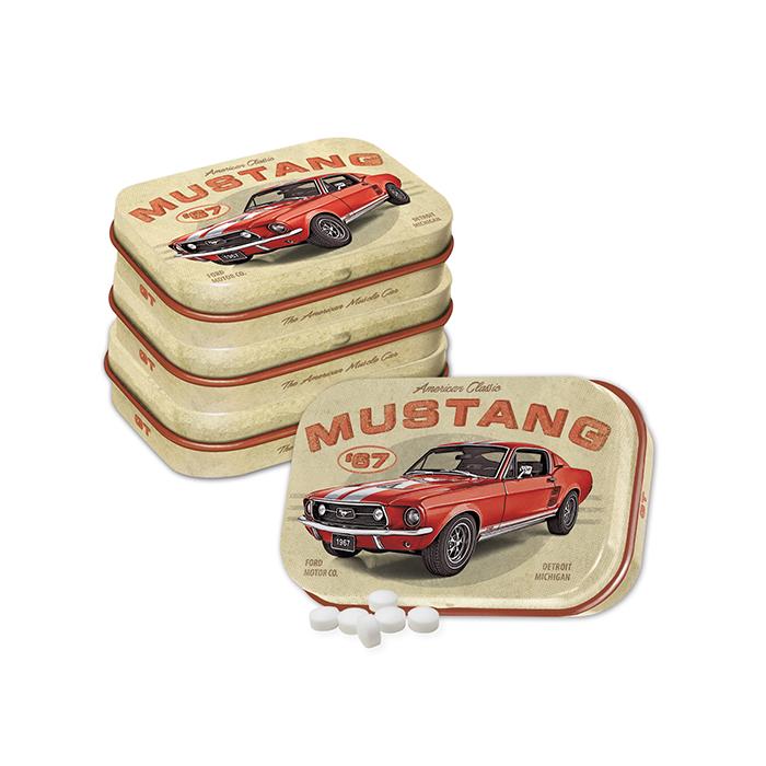 Nostalgic-Art Retro Pillendose, 4 X 6 1, 6 cm, Ford Mustang - Gt 1967 Red | 4Er-Set Geschenk-Idee Für Fans, Olp, Mit Minz-Dragees Nostalgic-Art Retro Pillendose, 4 X 6 1, 6 cm, Ford Mustang - Gt 1967 Red | 4Er-Set Geschenk-Idee Für Fans, Olp, Mit Minz-Dragees von NostalgicArtBerlin