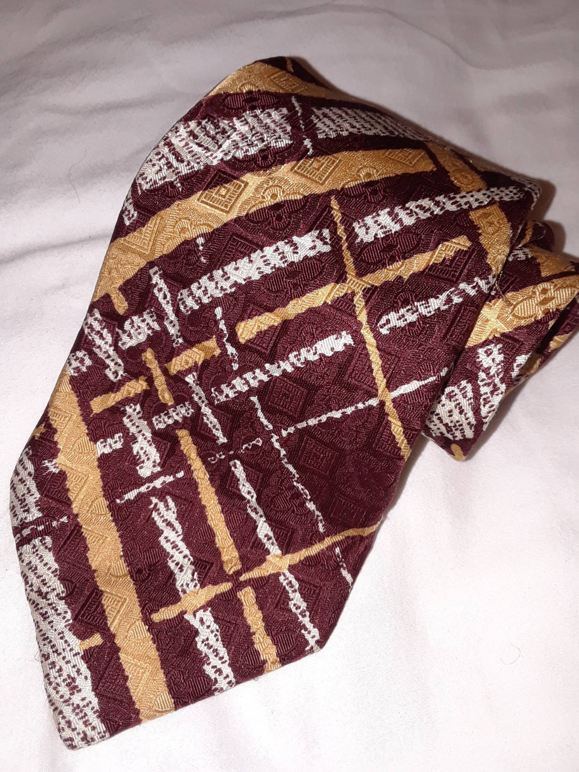 Retro 60Er Jahre Seiden Krawatte Gerrado Lupo Designer Krawatte Braun Gelb Retro 60Er Jahre Seiden Krawatte Gerrado Lupo Designer Krawatte Braun Gelb von NostalgicByLiliya