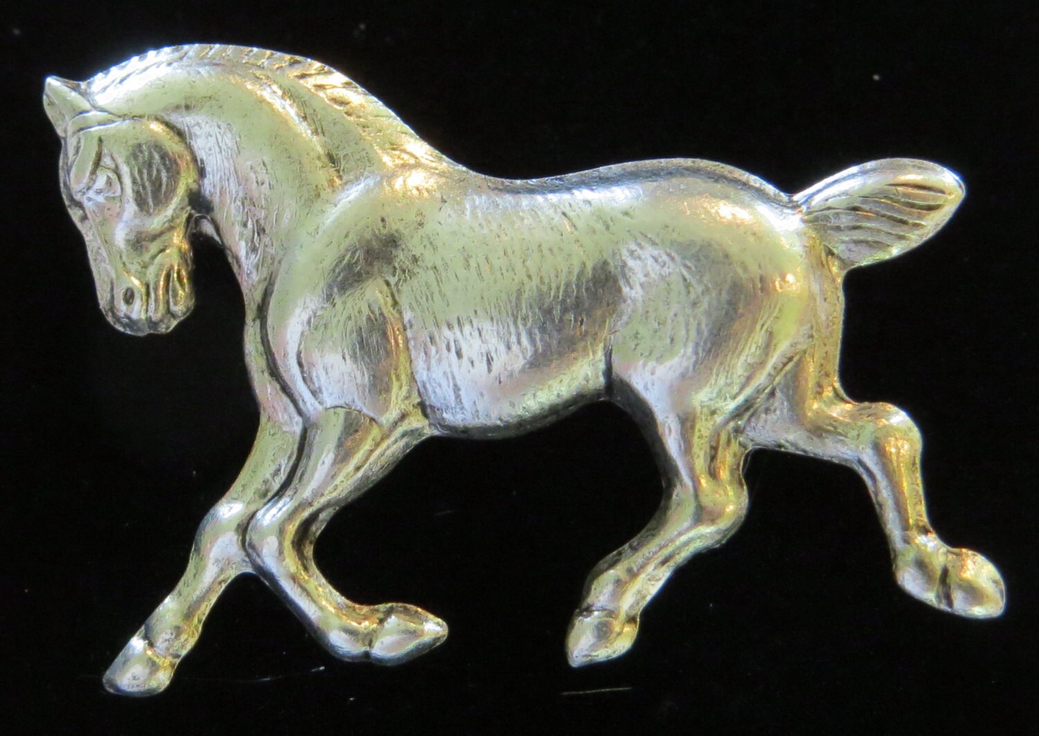 Clydesdale Pferdebrosche Oxidiert Matt Silber Colt Ps219 von NostalgicCharm