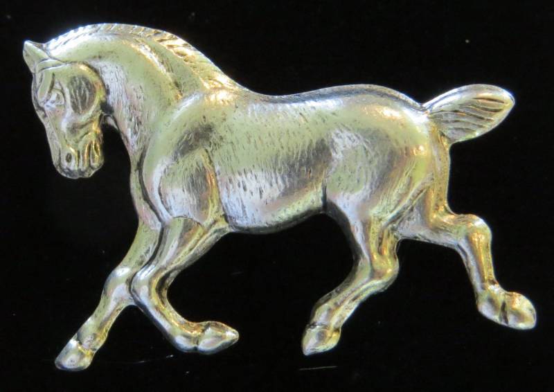 Clydesdale Pferdebrosche Oxidiert Matt Silber Colt Ps219 von NostalgicCharm