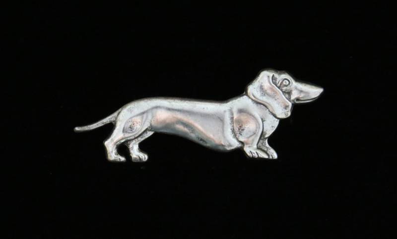 Dackel Wiener Hund Pin Brosche 24 Karat Gold Platte Oder Oxidierte Matte Silber Pg207/Ps169 von NostalgicCharm