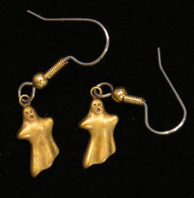 Geist Ohrringe Antiqued Messing Halloween-Geister Ghouls Geister Boo Scary All Hallows Eve Eg076 von NostalgicCharm