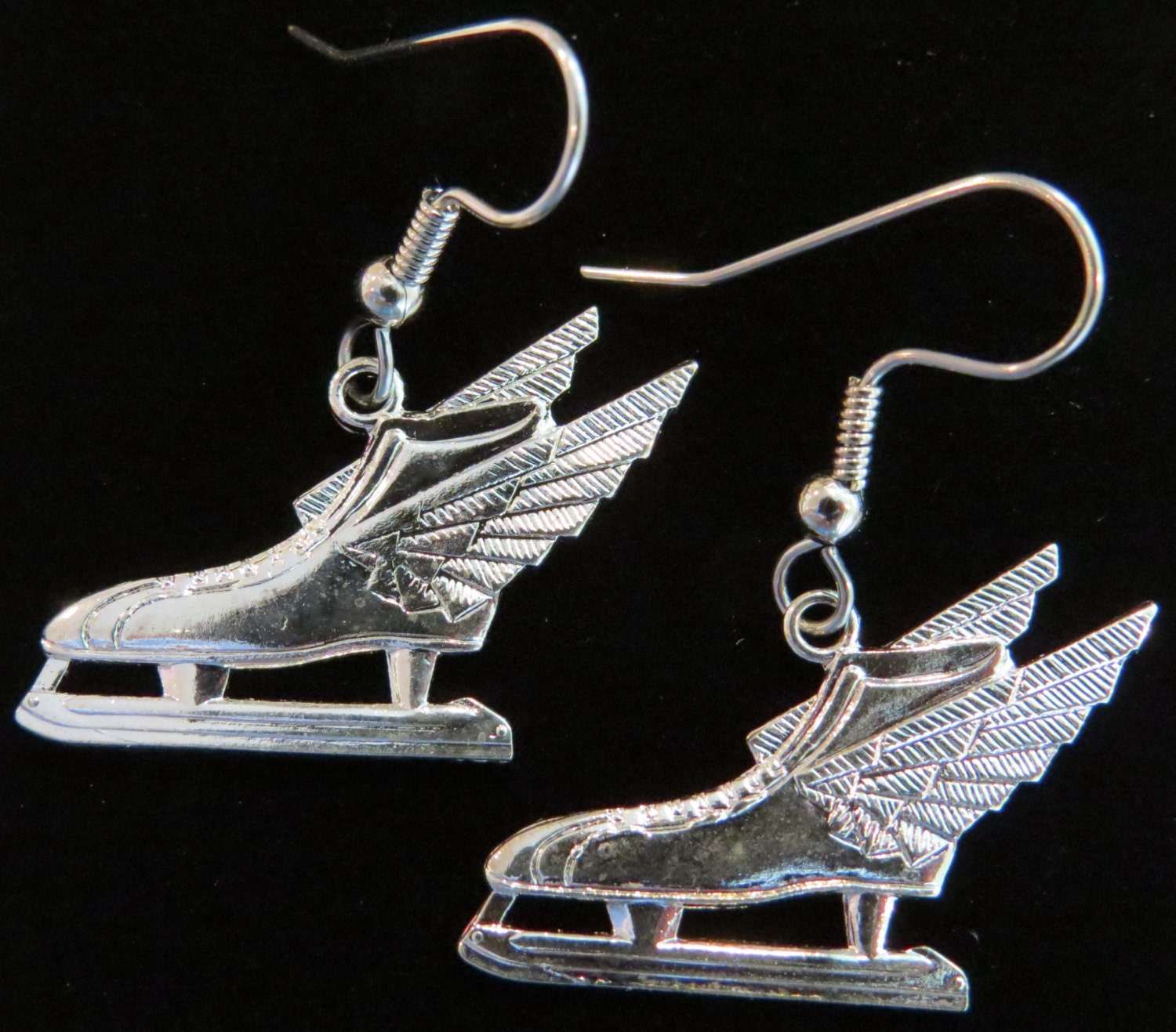 Geschwindigkeit Schlittschuhe Ohrringe 24 Karat Vergoldet Oder Sterling Silber Platte Eis Schlittschuh Eg292/Es263 von NostalgicCharm