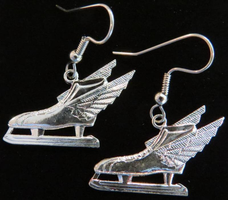 Geschwindigkeit Schlittschuhe Ohrringe 24 Karat Vergoldet Oder Sterling Silber Platte Eis Schlittschuh Eg292/Es263 von NostalgicCharm