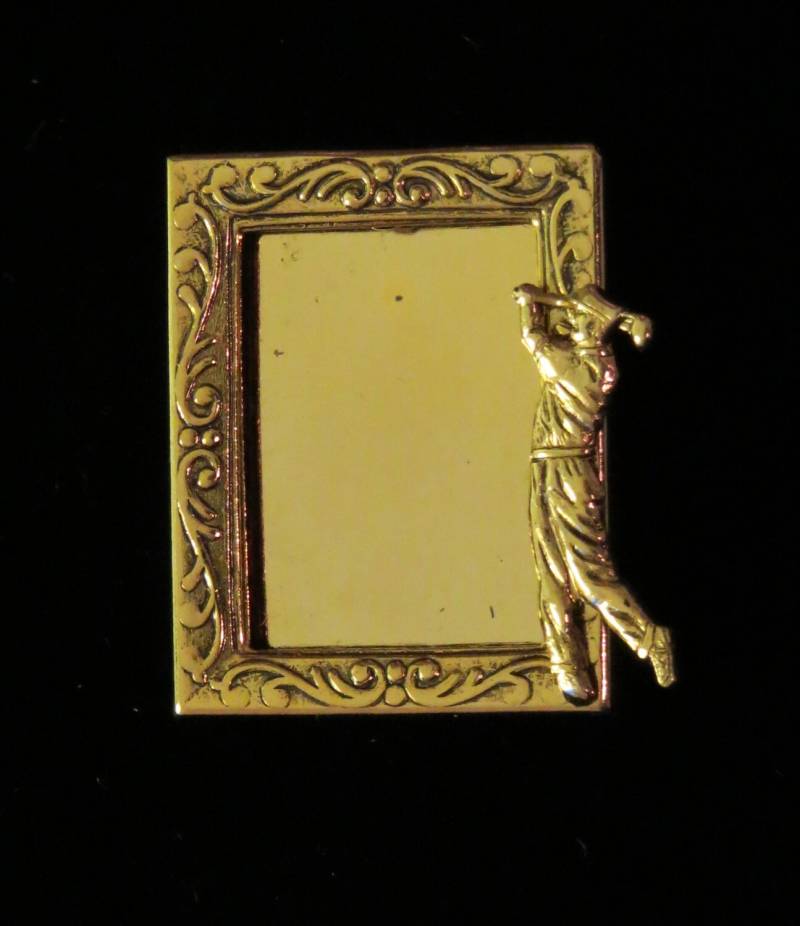 Golfer Männlich Foto Pin Brosche Golf 24 Karat Gold Platte Golfen Pg166M Auf Links Oder Rechts von NostalgicCharm