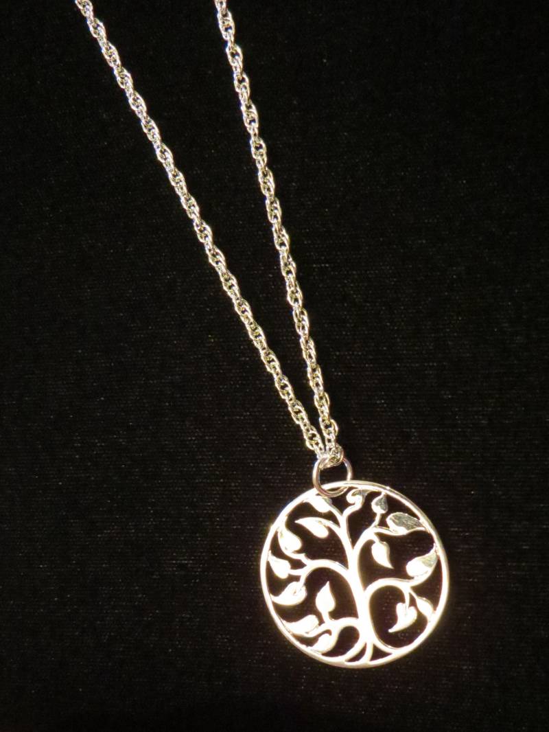 Große Offene Baum Des Lebens Halskette 24" Twisted Seil Silber Platte Geschenk Obstgarten Ns110-24 von NostalgicCharm