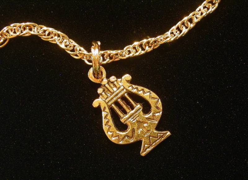 Lyre Harfe Fußkettchen Knöchel Armband 24 Karat Gold Platte Musik Orchester Musiker Symphonie Lehrer Geschenk Ag042 von NostalgicCharm