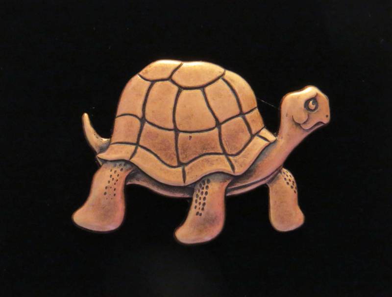 Schildkröte Pin Brosche Kupfer Messing Matt Silber Ochse Reptil Snapper Cooter Pc017/Pg368B Ps281 von NostalgicCharm