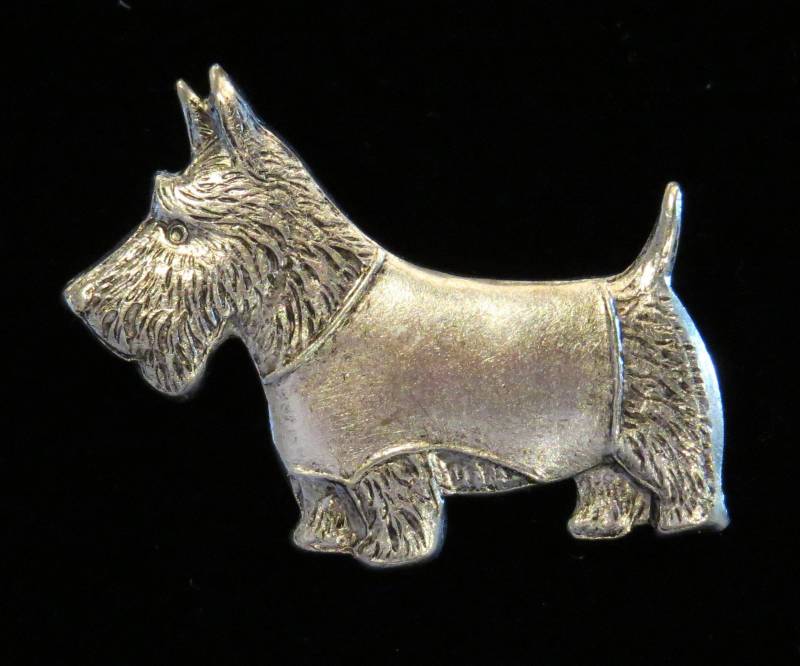 Scottish Terrior Pin Scotty Hund in Sweater Messing Oder Oms Highland Breed Skye Terrier I Heart My Dog Lover Pg382/Ps287 von NostalgicCharm