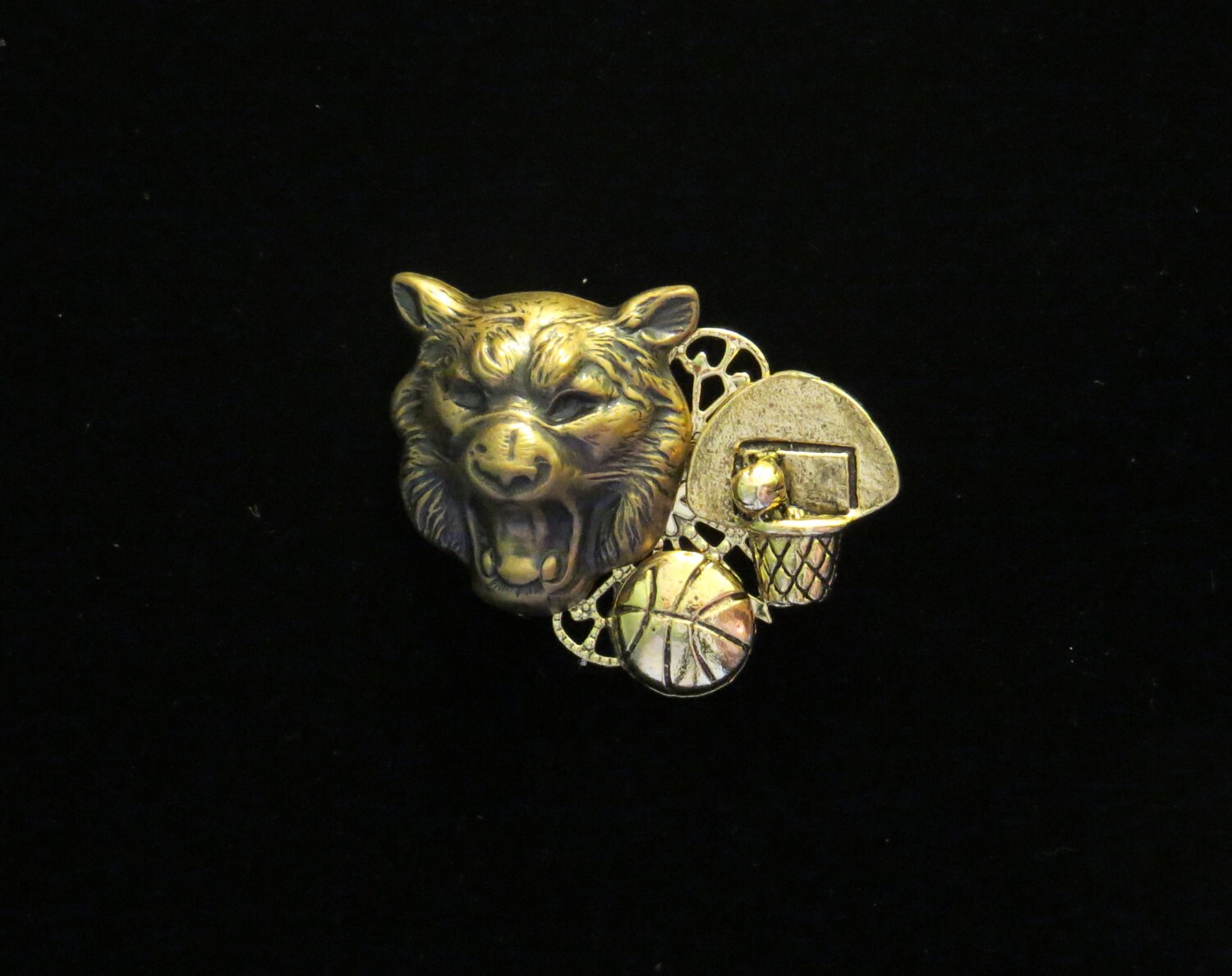 Wildcat Basketball Pin Wildkatze Messing & 24 Karat Goldplatte Oder Oxidiert Matt Silber Uk Universität Von Kentucky Pg223/Ps183 von NostalgicCharm