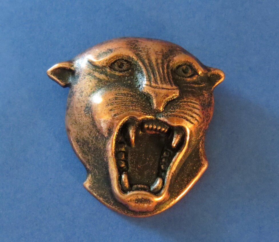 Wütend Cougar Panther Pin Brosche Kupfer Oder Gold Silber Metall-Teller-Maskottchen-Pc010/Pg109 Ps071 von NostalgicCharm