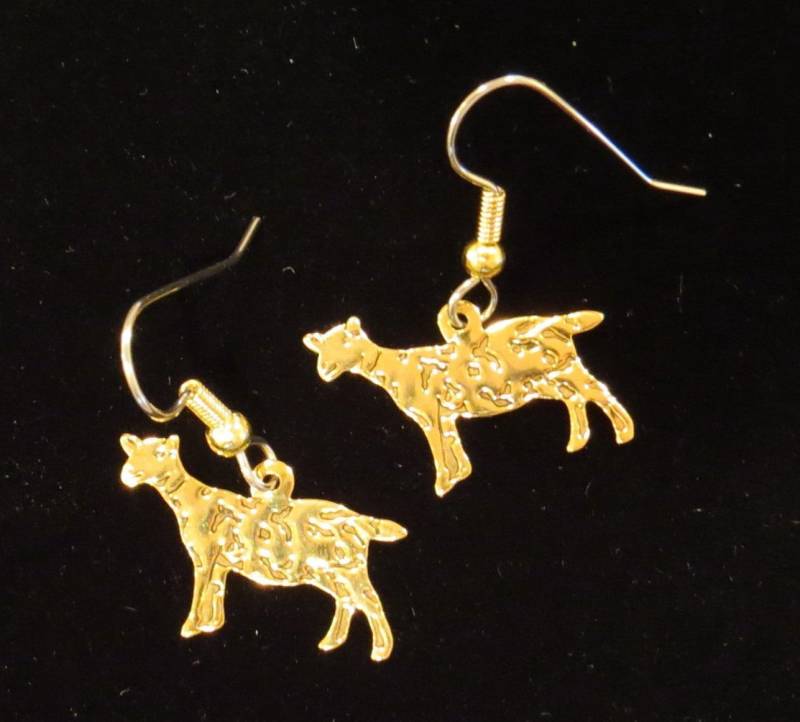 Ziegenbock Ohrringe 24 Karat Vergoldet Bauernhof Tiere Scheune Hof Eg449 von NostalgicCharm