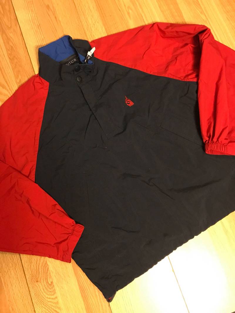 Vintage Nautica Windbreaker Größe Groß von NostalgicVault
