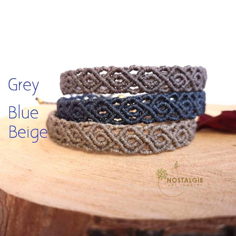 Mens Macrame Bracelet, Woven Celtic Bracelet Mens Macrame Bracelet, Woven Celtic Bracelet von NostalgieArt