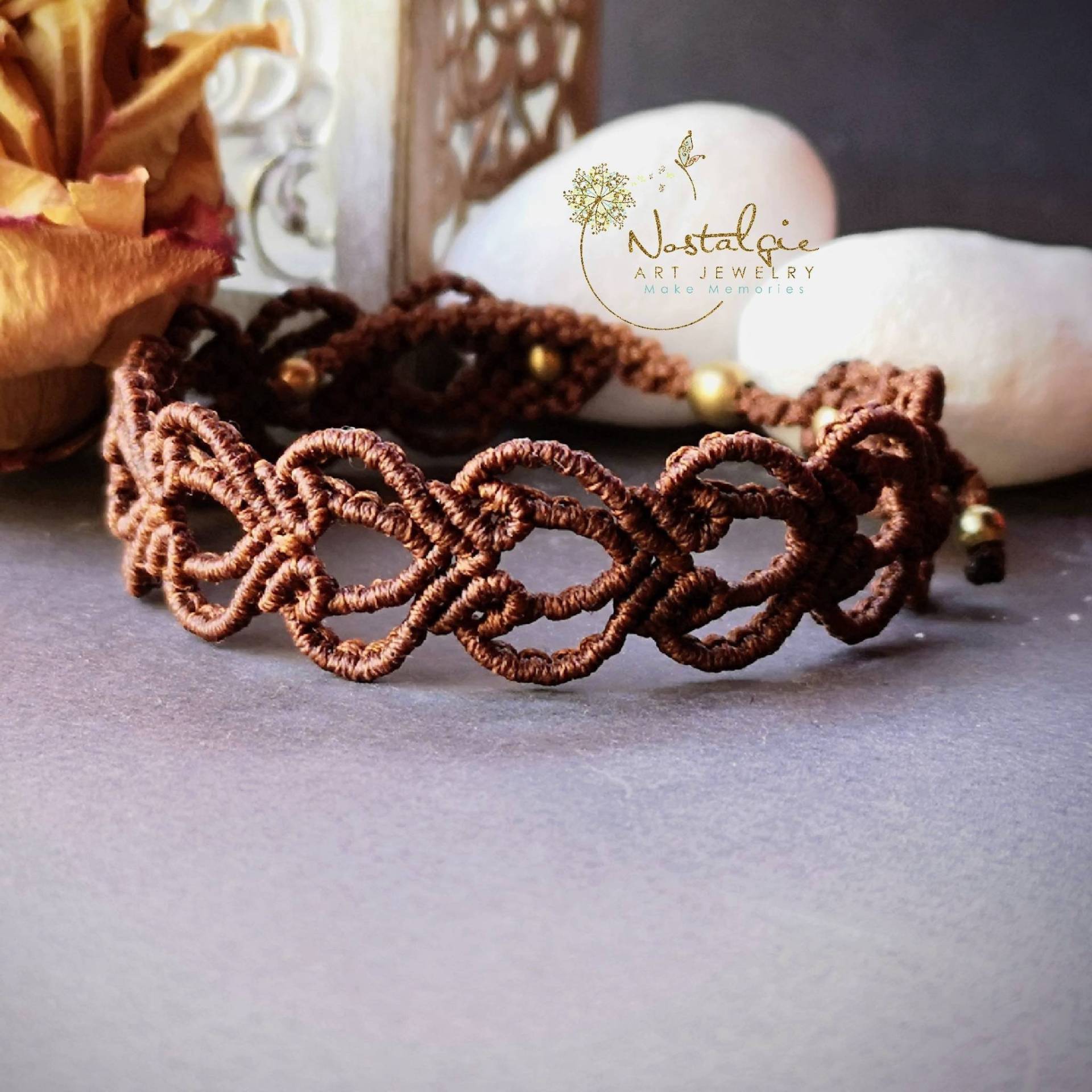 Rustic Macrame Mens Bracelet, Celtic Braided Rustic Macrame Mens Bracelet, Celtic Braided von NostalgieArt
