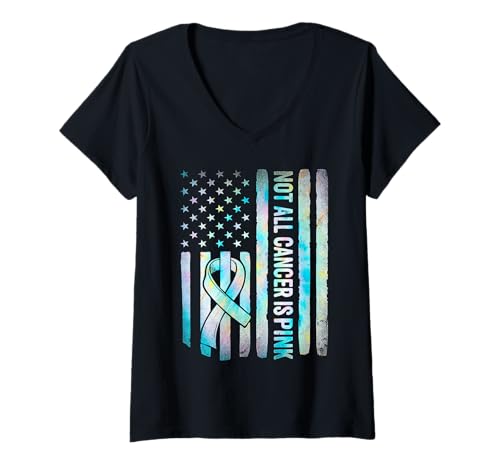 Damen Not All Cancer is Pink Prostate Awareness T-Shirt mit V-Ausschnitt Damen Not All Cancer is Pink Prostate Awareness T-Shirt mit V-Ausschnitt von Not All Cancer is Pink Prostate Awareness Shirt
