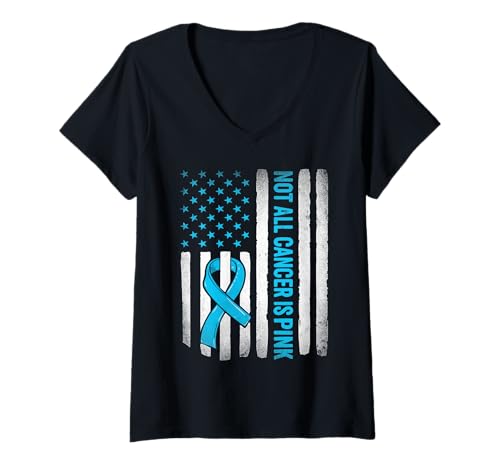 Damen Not All Cancer is Pink Prostate Awareness T-Shirt mit V-Ausschnitt Damen Not All Cancer is Pink Prostate Awareness T-Shirt mit V-Ausschnitt von Not All Cancer is Pink Prostate Awareness Shirt