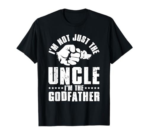 Not Just Uncle Godfather Godchild Godparent Gift | Damen & Herren | Schwarz | Unisex | Kurzarm | T-Shirt | Patensohn Patentochter | Pate | S von Not Just Uncle Godfather Godchild Godparent Gift