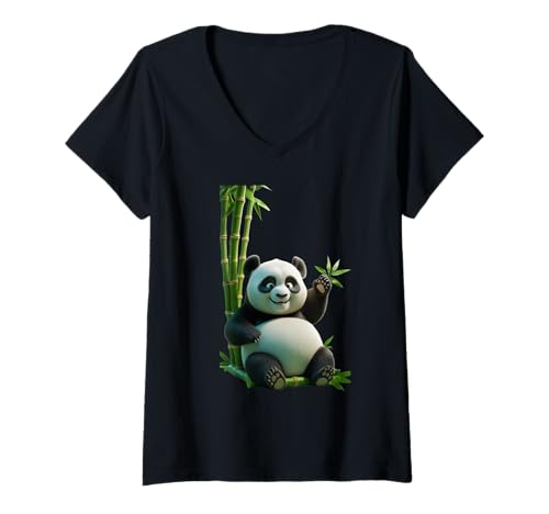 Damen Not Today Bamboo Lustiges Unisex-Design für Männer und Frauen T-Shirt T-Shirt mit V-Ausschnitt von Not Today Bamboo Funny Unisex Design Men Women Tee