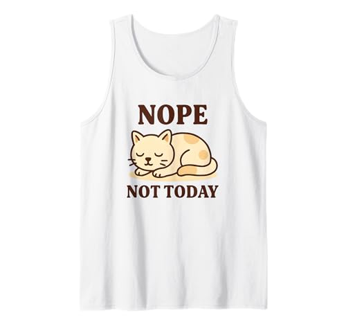 Nicht Heute Katze, für Katzenliebhaber Männer, Jugendliche, Frauen, Kinder Tank Top von Not today cat as cute chill lazy fun attitude