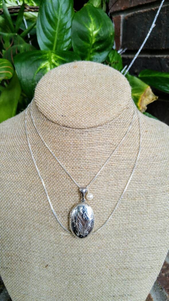 Großes, Wunderschön Graviertes Sterlingsilber-Medaillon von NotBeforeJava