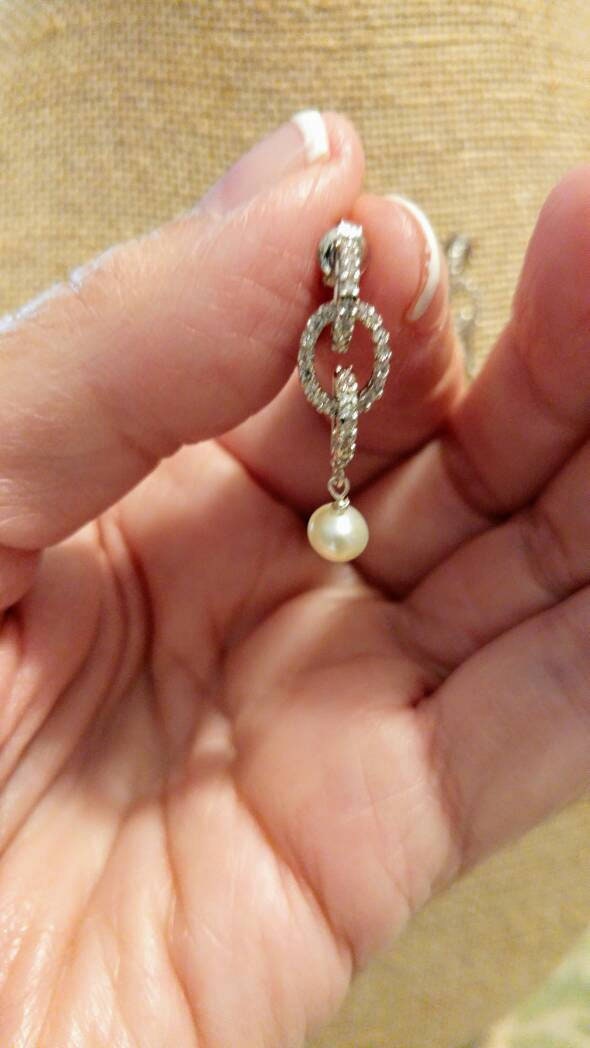sterling Silber Ohrringe ~ Cz Nbj525 Kaskadenringe Braut von NotBeforeJava