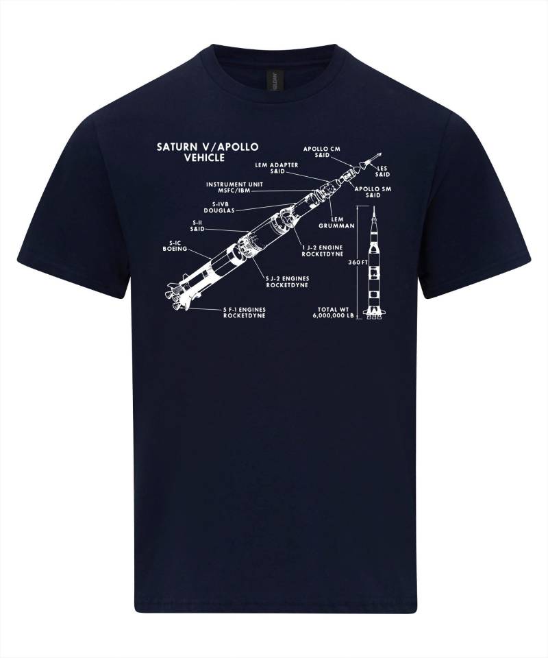 Kinder Saturn V Rakete Stages Apollo T-Shirt Kinder Saturn V Rakete Stages Apollo T-Shirt von NotJustNerds