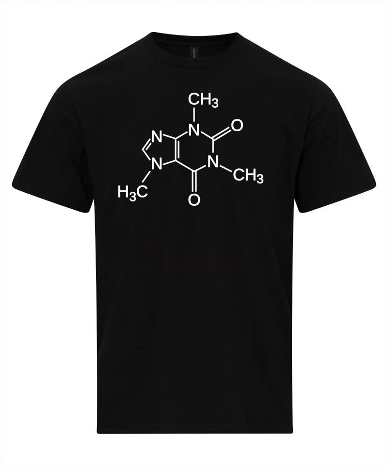 Koffein-Kaffee-Molekule T-Shirt 2D Skelett-Formel-Shirt von NotJustNerds