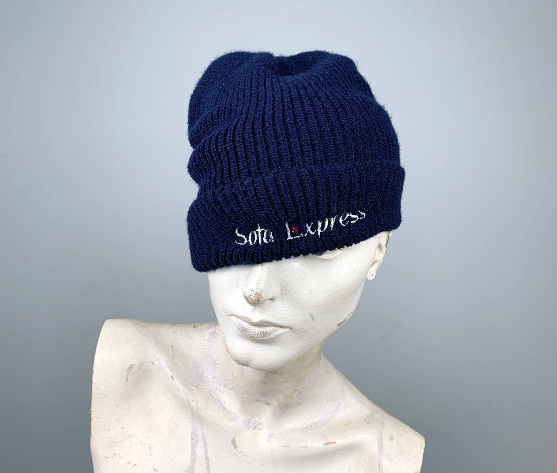 90Er Y2K Sofa Express Navy Blue Beanie Toque Streetwear Skater Hut 90Er Y2K Sofa Express Navy Blue Beanie Toque Streetwear Skater Hut von NotUpToStandard