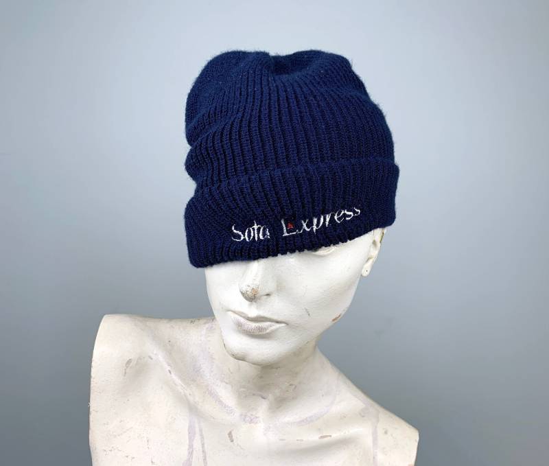 90Er Y2K Sofa Express Navy Blue Beanie Toque Streetwear Skater Hut 90Er Y2K Sofa Express Navy Blue Beanie Toque Streetwear Skater Hut von NotUpToStandard