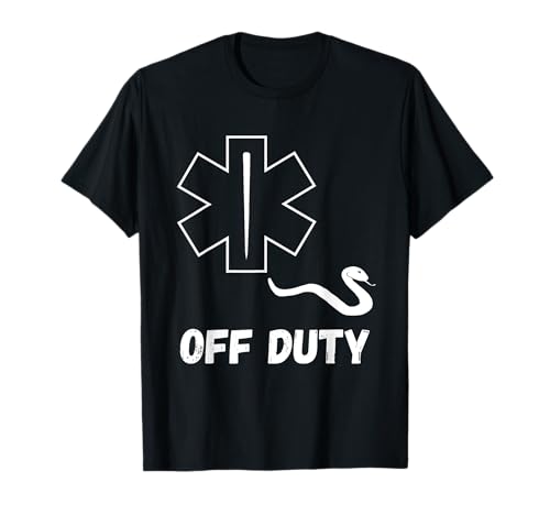 Notdienst Sanitäterdienst Retter Notarzt Sanitäter außer Dienst Krankenwagen T-Shirt, Herren, Damen, Schwarz, M, Kurzarm von Notdienst Sanitäterdienst Retter Notarzt