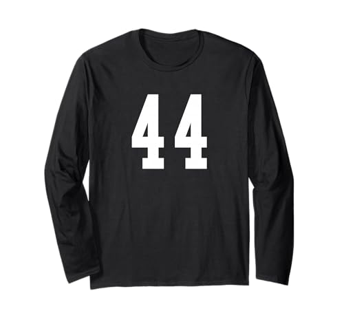 T-Shirt mit der Zahl 44 auf der Aufschrift Number 44 On It, für Herren, Damen, Kinder, Geschenk Langarmshirt von Note-It Apparel