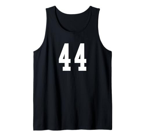 T-Shirt mit der Zahl 44 auf der Aufschrift Number 44 On It, für Herren, Damen, Kinder, Geschenk Tank Top von Note-It Apparel